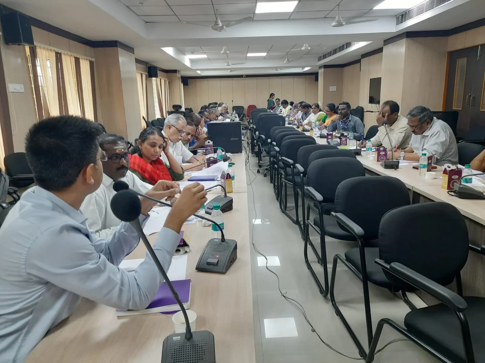 Dhruv speaking at a State Government review meeting